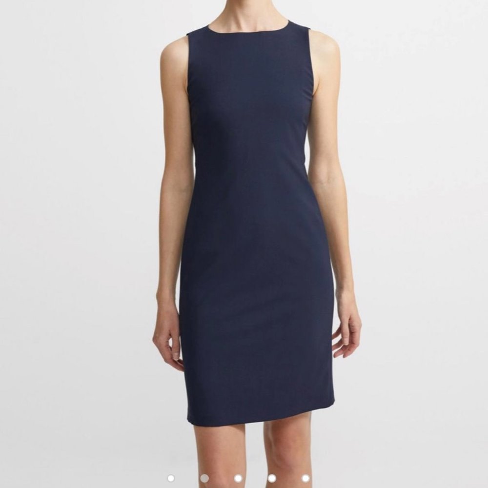 Theory Sheath Dress, Size 0, Navy Blue